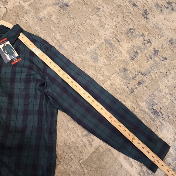 NWT Gap Green Blue Purple Plaid Long Sleeve Button Down Shirt Size XL - Picture 9 of 15